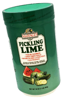 Mrs. Wages' pickling lime bottle