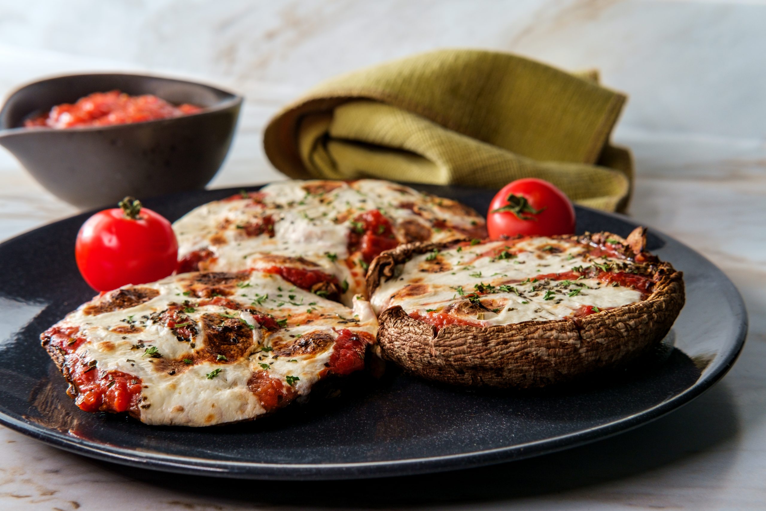 Sausage Portobello Pizzas