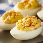 Salmon Salad Deviled Eggs