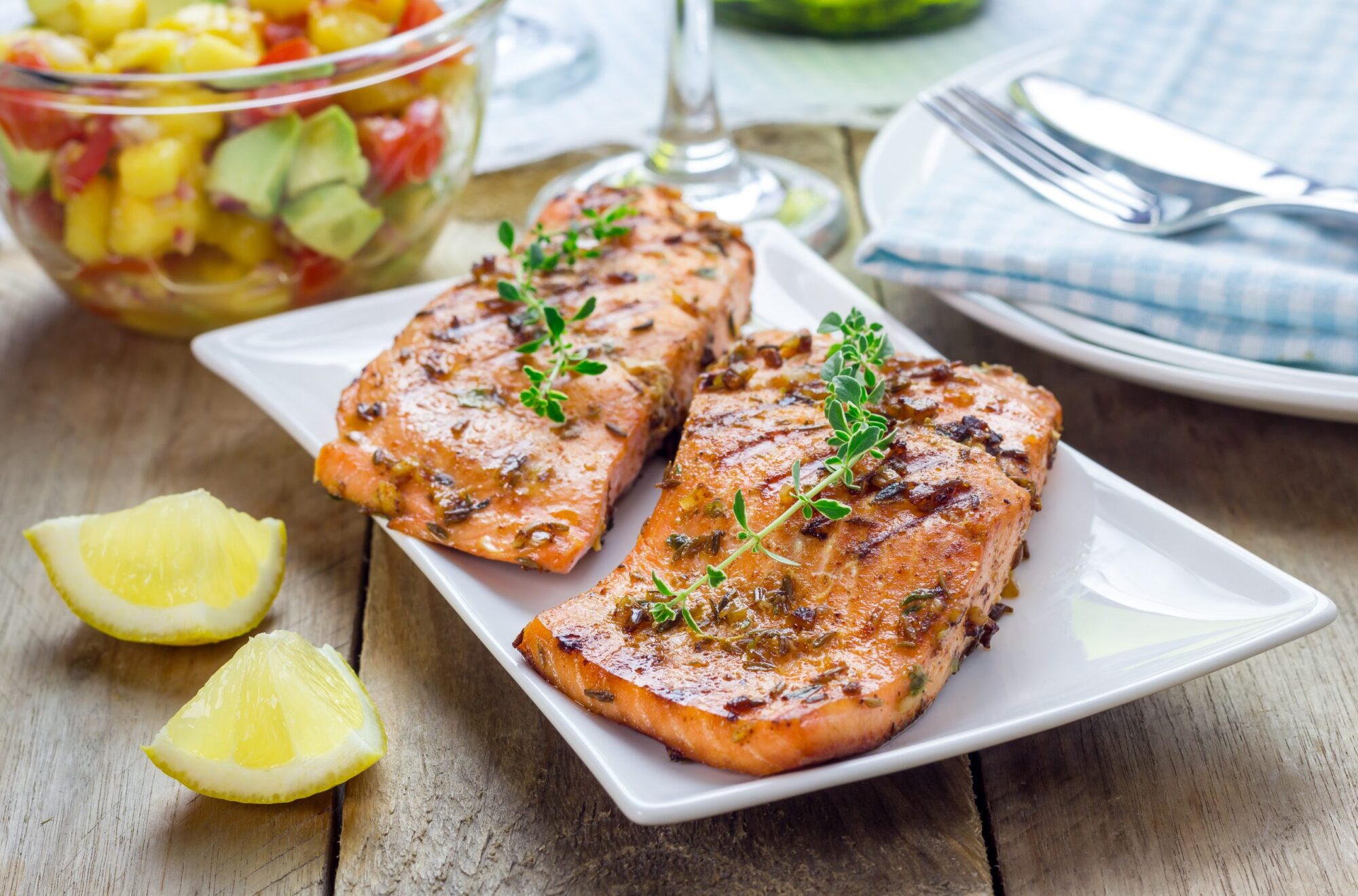 Swiss Chard-Wrapped Salmon with Chunky Orange Chipotle Salsa