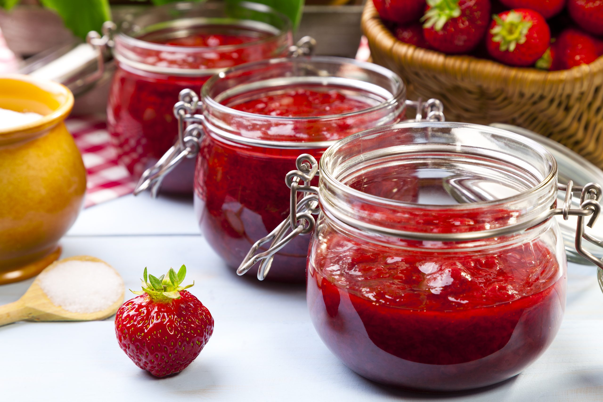 Mrs. Wages® State Fair Strawberry Rhubarb Jam Recipe photo