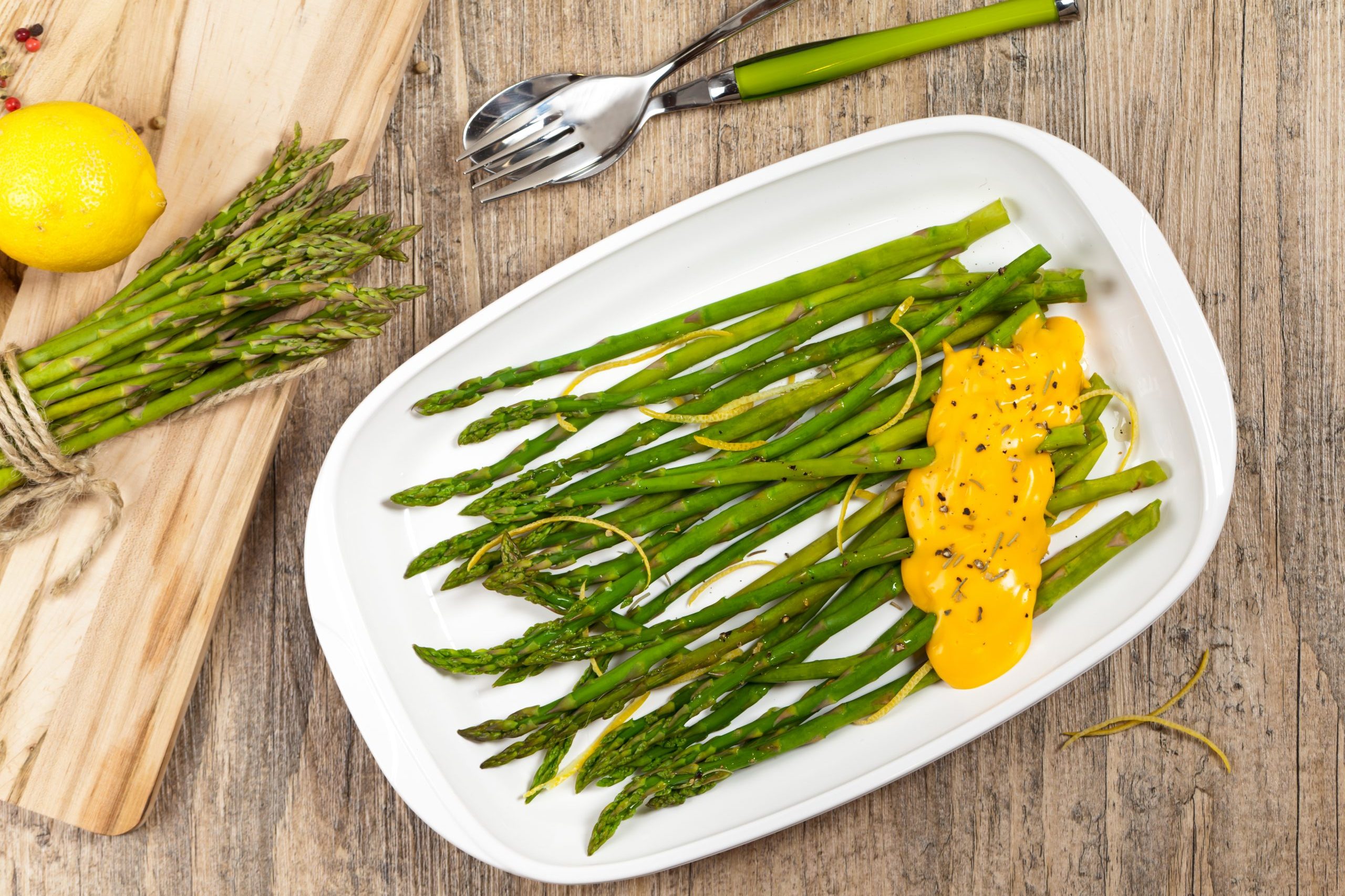 Asparagus Con Queso photo