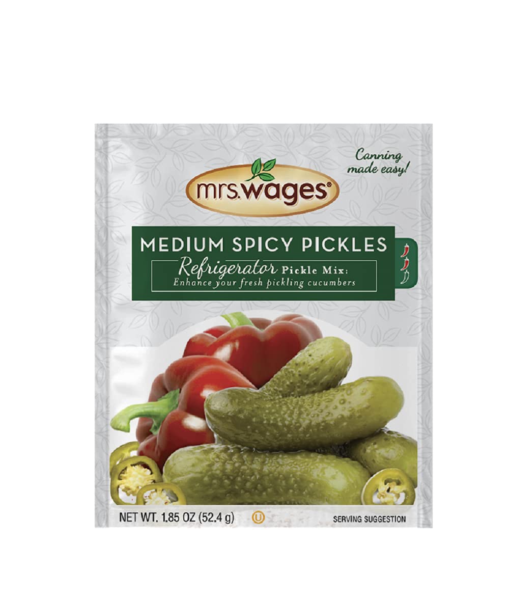Refrigerator Pickle Mix Medium Spicy Pickle Mixes Mrs. Wages