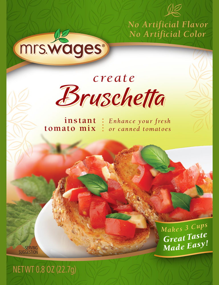 Bruschetta instant tomato mix | Mrs. Wages
