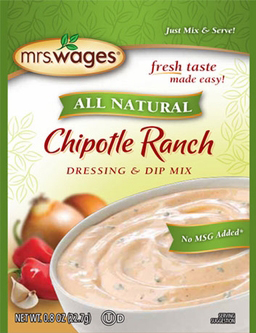 Mrs. Wages® All Natural Chipotle Ranch Dressing & Dip Mix