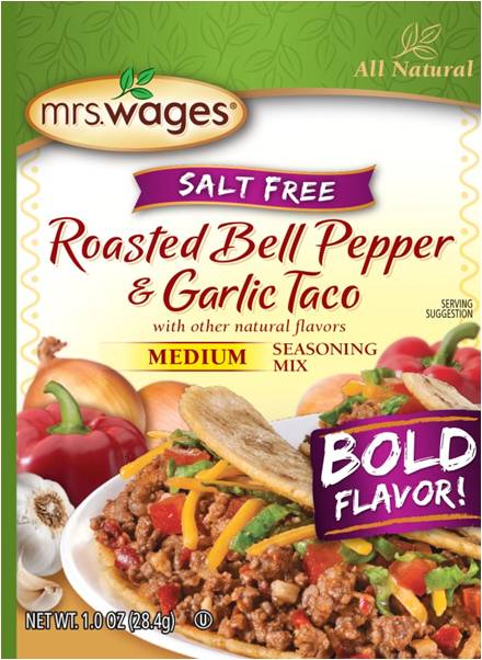 Roasted Bell Pepper & Garlic Taco Medium Seasoning Mix | Mrs. Wages