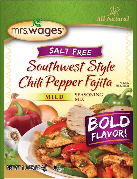 Southwest Style Chili Pepper Fajita Mild Seasoning Mix | Mrs. Wages