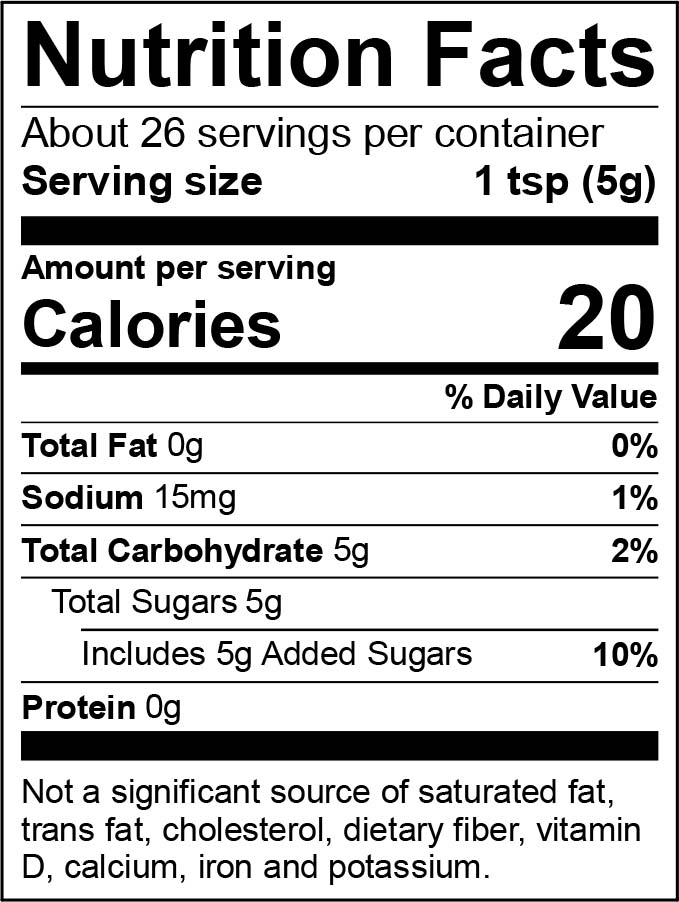 Mrs. Wages® Spiced Apple Mix nutrition info