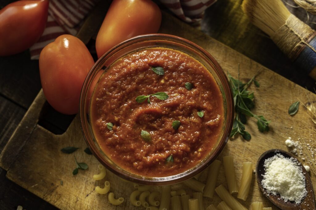 The traditional Italian spaghetti sauce is an integral part of this recipe. Sure you can get some off-the-shelf sauce, add it to your dish and call it a day, but where’s the fun in that?