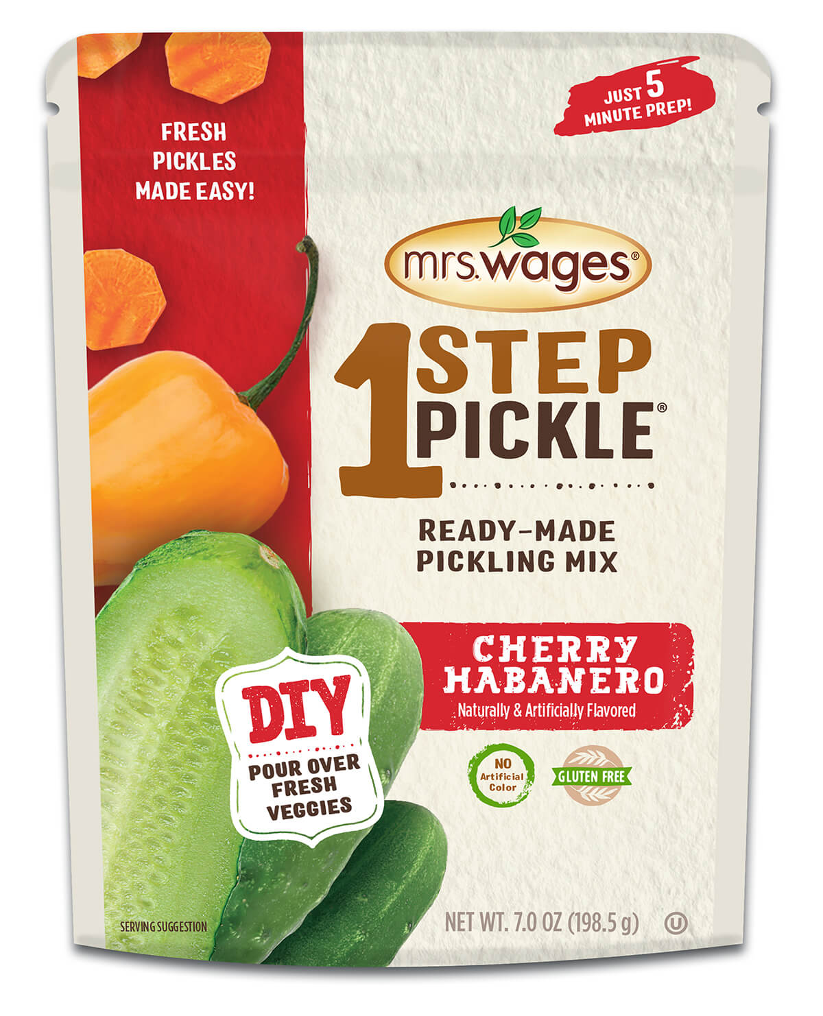 Mrs. Wages® 1 Step Pickle® Cherry Habanero Ready-Made Pickling Mix – Naturally & Artificially Flavored