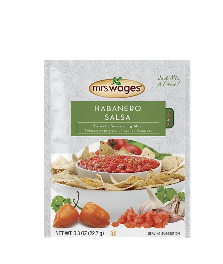 Mrs. Wages® Habanero<br>Salsa Tomato Seasoning Mix